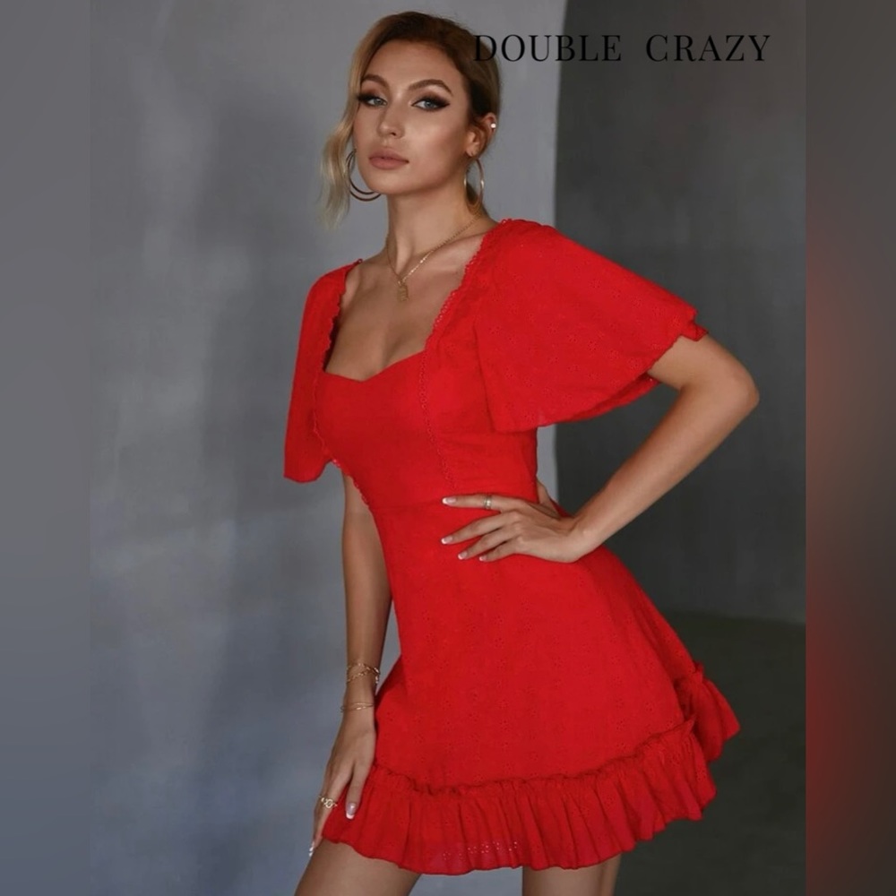Double crazy mini dress size small